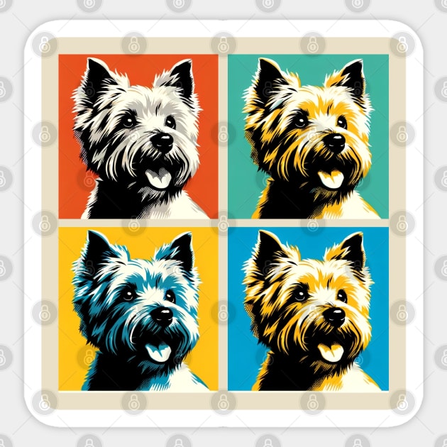 Cairn Terrier Pop Art - Dog Lover Gifts Sticker by PawPopArt